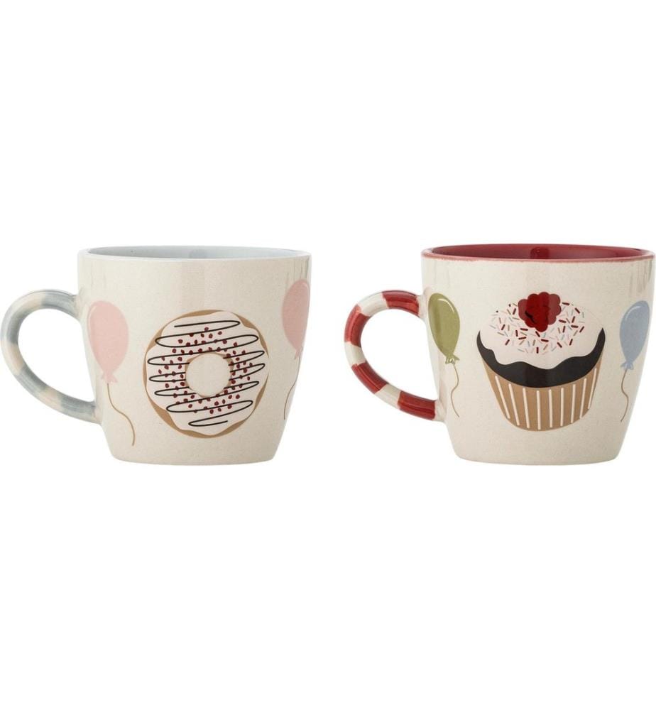 Tasse enfant Bloomingville Darby lot de 2, Rouge, Grès