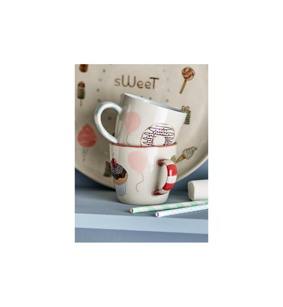 Tasse enfant Bloomingville Darby lot de 2, Rouge, Grès