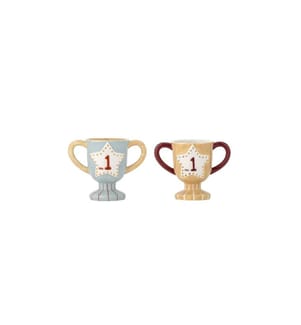 Bloomingville tasse pour enfants trophy 150 ml, 2 pièces, bleu/jaune