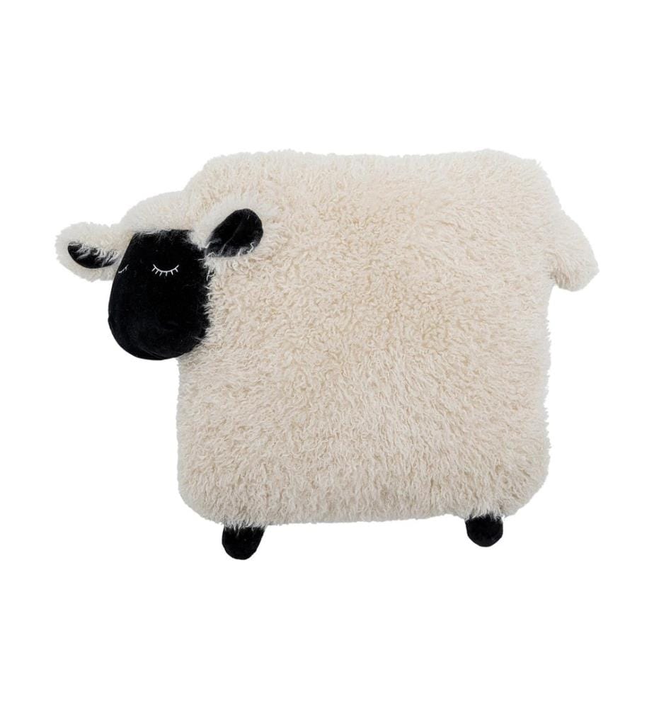 Bloomingville coussin Dolly avec rembourrage mouton, blanc