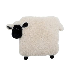 Bloomingville coussin Dolly avec rembourrage mouton, blanc