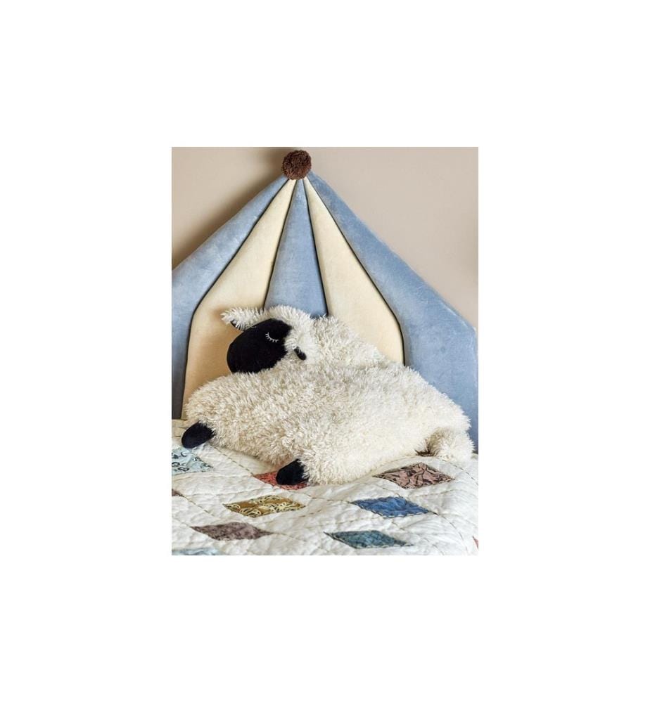 Bloomingville coussin Dolly avec rembourrage mouton, blanc
