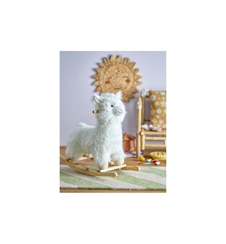 Cheval à bascule Bloomingville Kinto Lama blanc