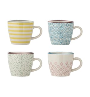 Bloomingville Tasse à café Patrizia 220 ml, 4 Pièce/s, Multicolore