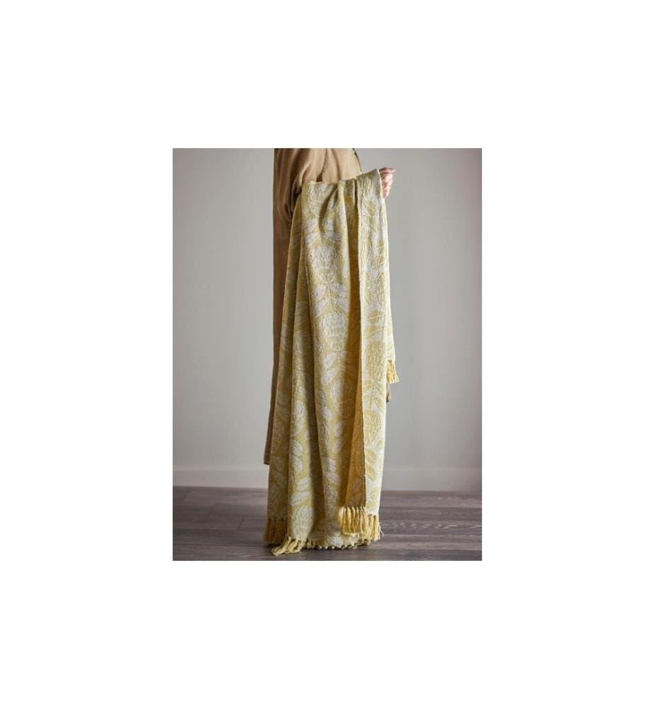 Bloomingville Couvre-lit Pratello, 155 x 130 cm, Jaune
