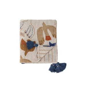 Bloomingville Couverture Anniversary 160 x 130 cm, Multicolore