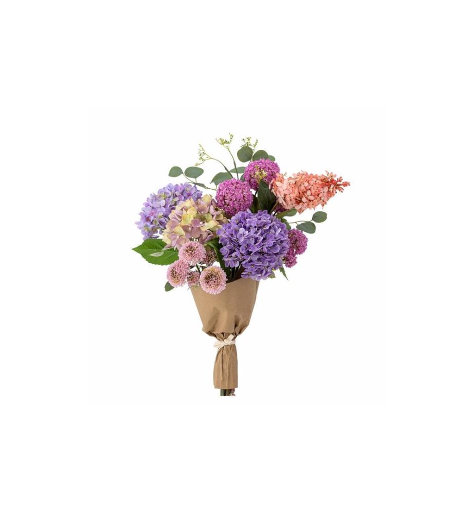 Bloomingville Fleur Artificielle Edge, Violet / Rose, 80 cm