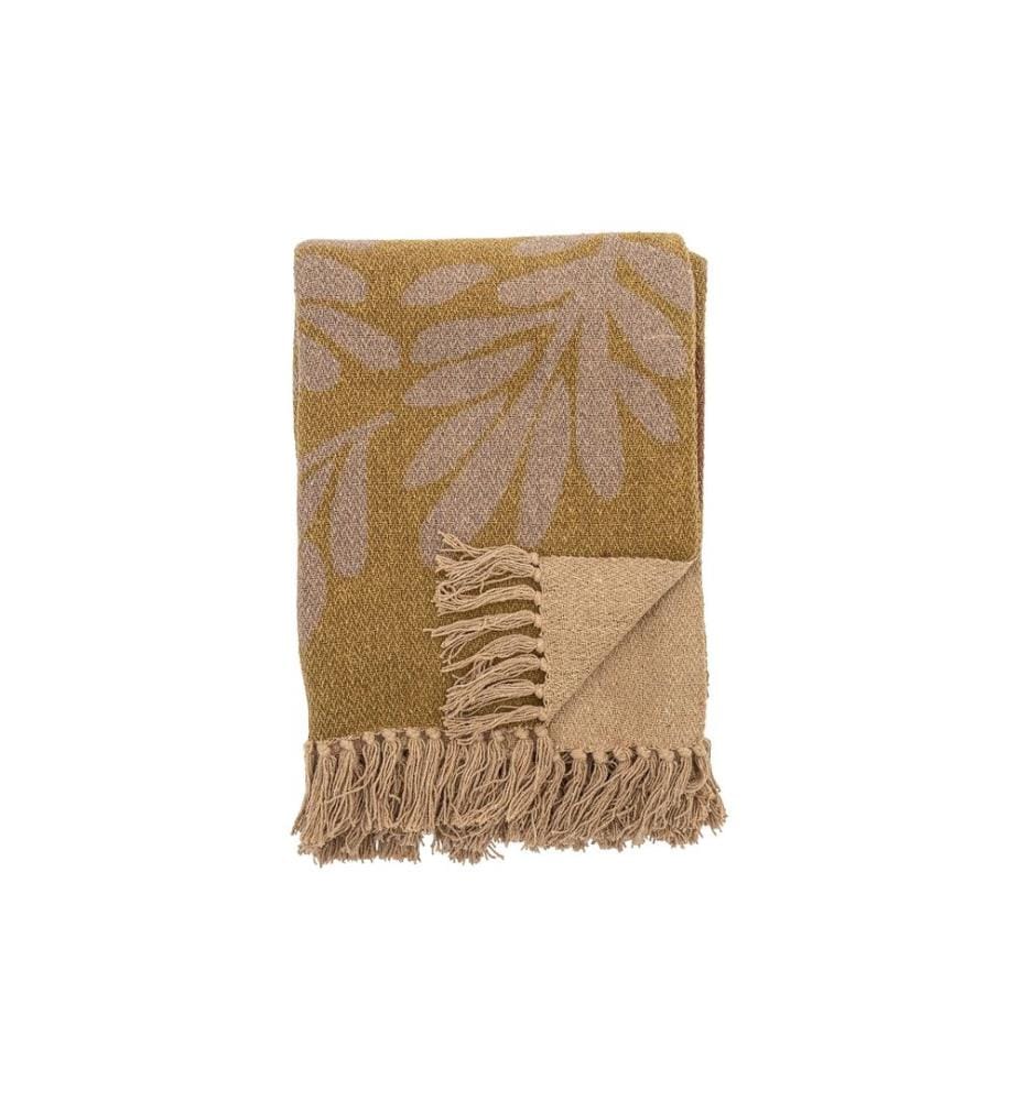 Couverture Bloomingville Lark 130 x 160 cm, Jaune