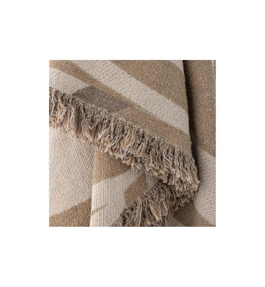 Bloomingville Couverture Orinoco 130 x 160 cm, Marron