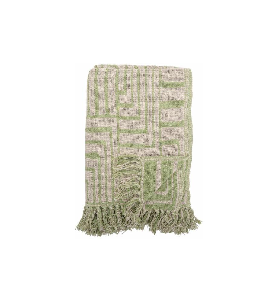 Bloomingville Couvre-lit Velva, 155 x 130 cm, Vert