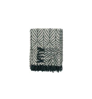 Couverture Bloomingville Ugento 160 x 130 cm, Vert/Blanc