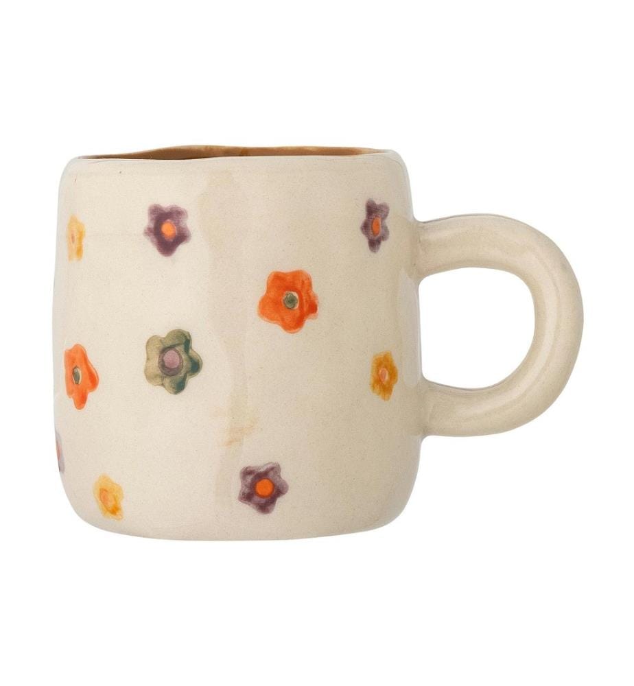 Bloomingville Tasse universelle Addy 130 ml, 1 pièce, Beige/Blanc