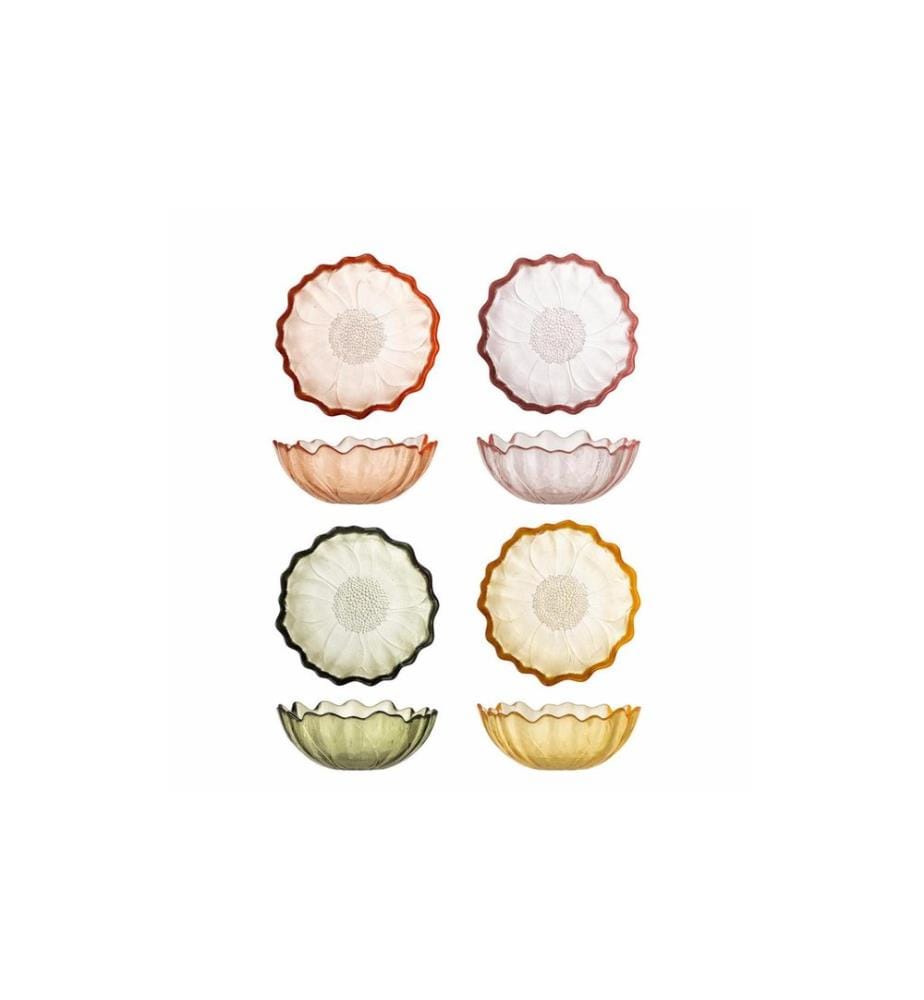 Bol Kana Bloomingville, Verre, 12 x 4.5 cm, 4 pièces