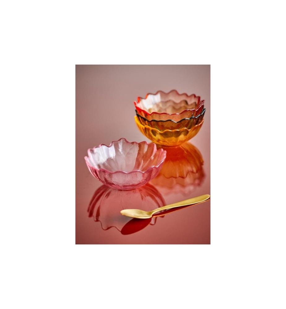 Bol Kana Bloomingville, Verre, 12 x 4.5 cm, 4 pièces