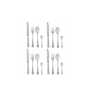 Bloomingville set de couverts Tilly, acier inoxydable, argent, 16 pièces