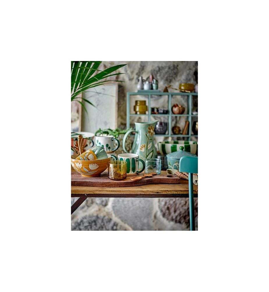 Bloomingville Tasse universelle Linora 450 ml, 1 pièce, vert/blanc