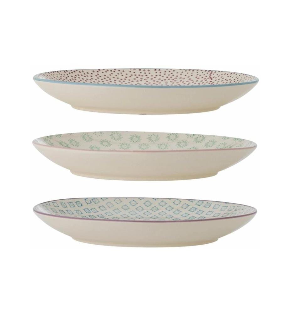 Bloomingville Assiette Patrizia, Grès, Ø 25 cm, 1 pièce, assortie