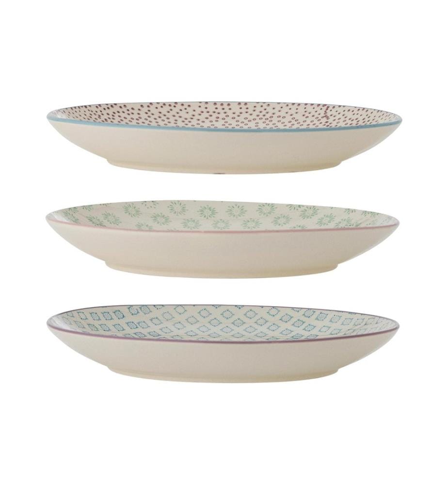 Bloomingville Assiette Patrizia, Grès, Ø 25 cm, 1 pièce, assortie