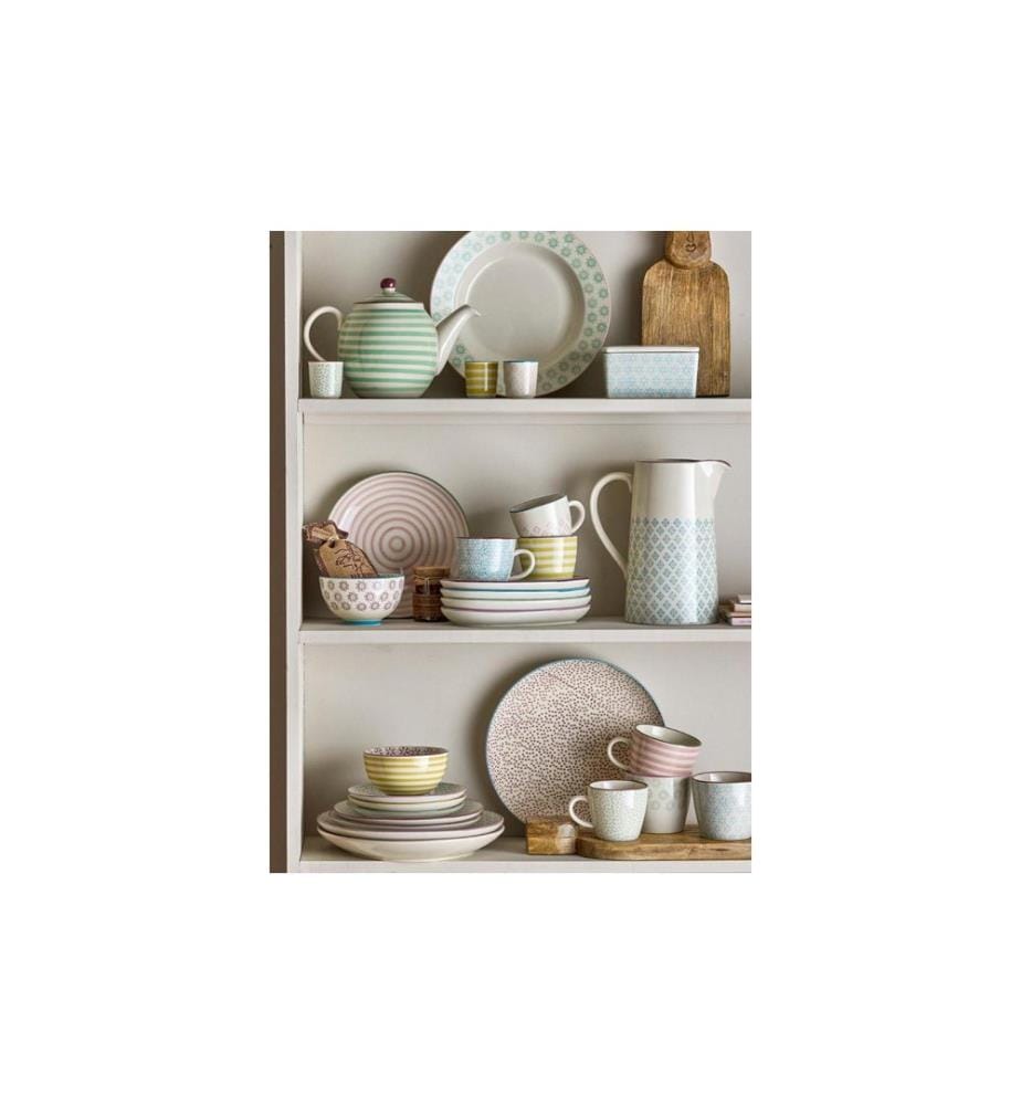 Bloomingville Assiette Patrizia, Grès, Ø 25 cm, 1 pièce, assortie