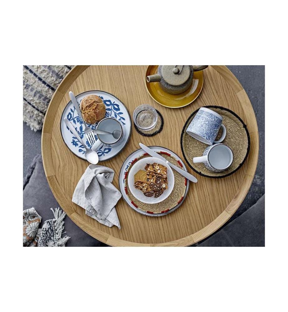 Bloomingville Tasse à café Molly 400 ml, 3 pièces, bleu/blanc