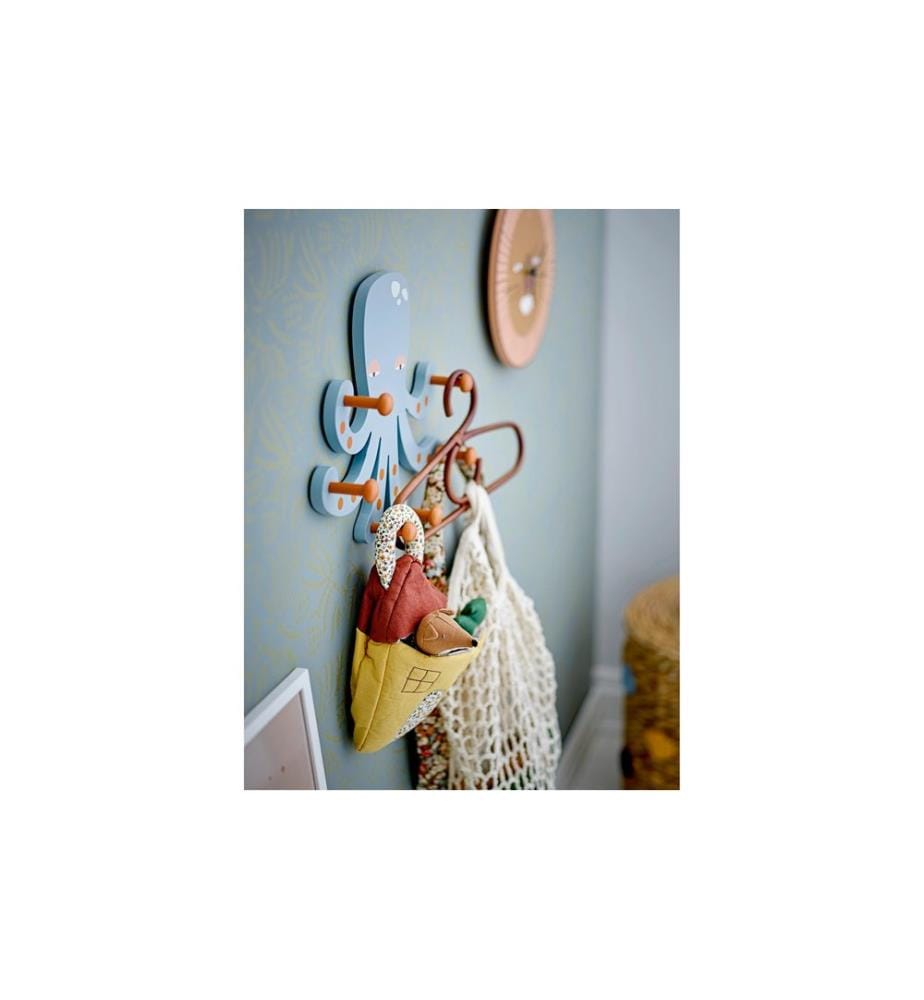 Bloomingville Patère Oswall 30 x 26 x 6 cm, Bleu, MDF