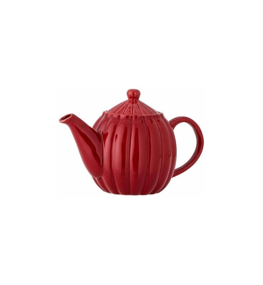 Bloomingville Théière Latina, 1 l, Grès, Rouge