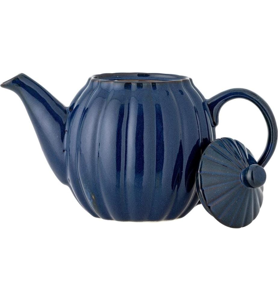 Bloomingville Théière Latina, 1 l, Grès, Bleu