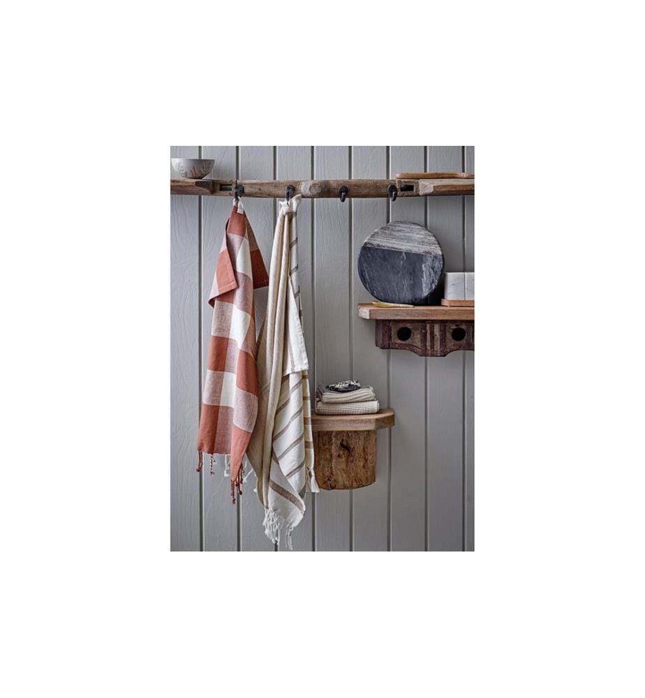 Bloomingville Gant de toilette Odette, Coton, Gris, 27 x 27 cm, 3 pièces