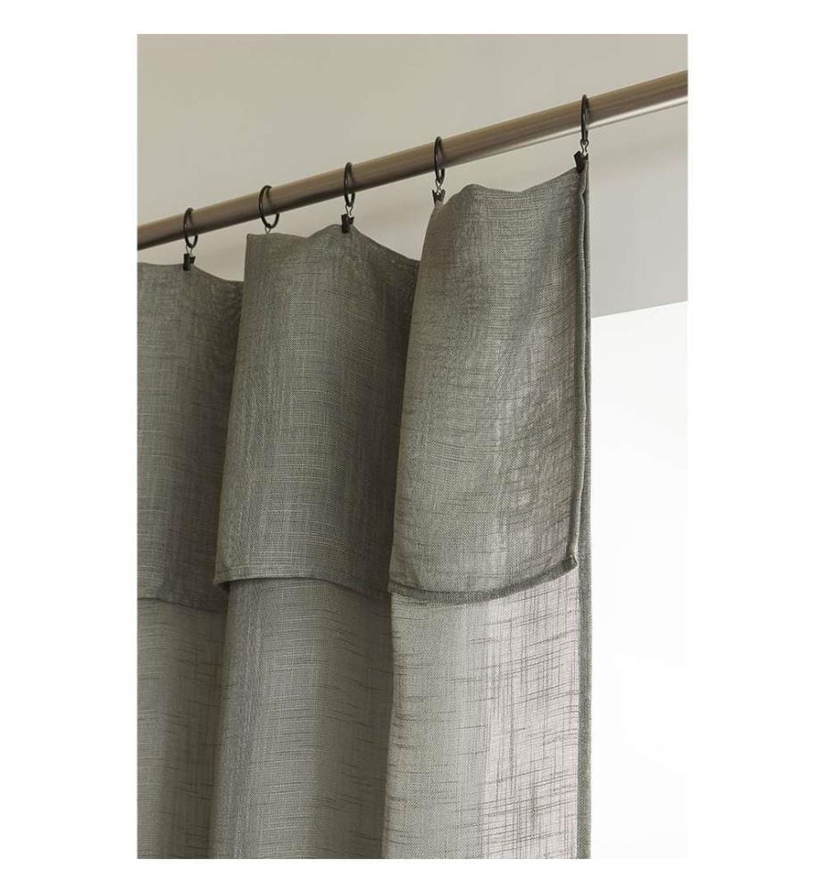Rideau Ajustable + 8 Anneaux Pince 140 x 270 cm - Kaki