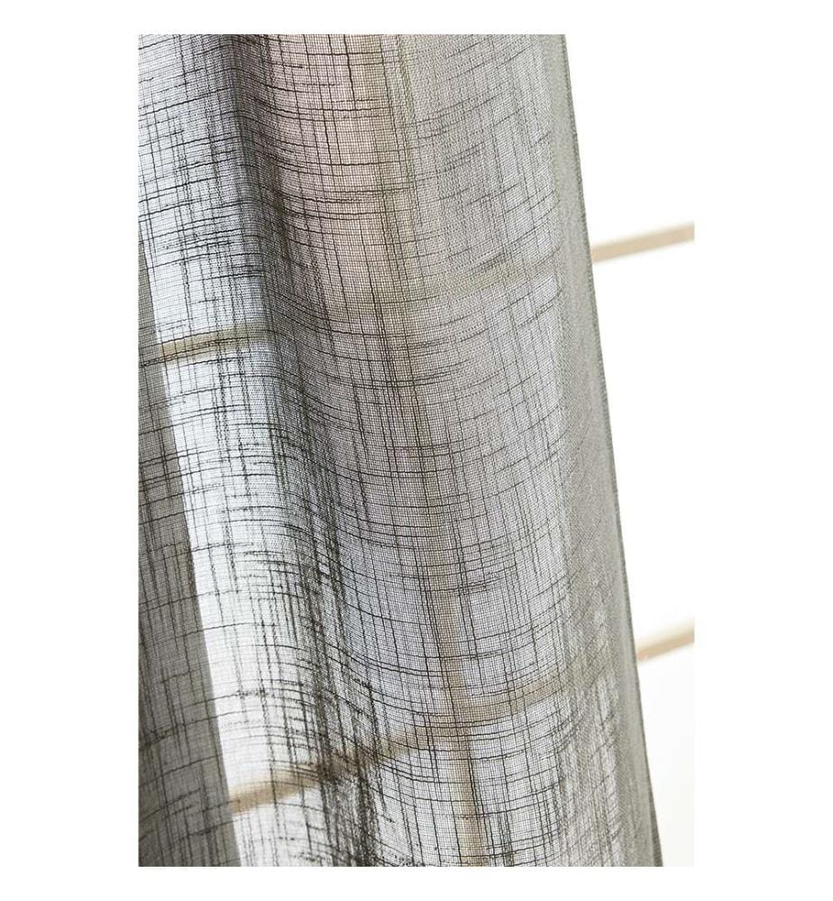 Rideau Ajustable + 8 Anneaux Pince 140 x 270 cm - Kaki