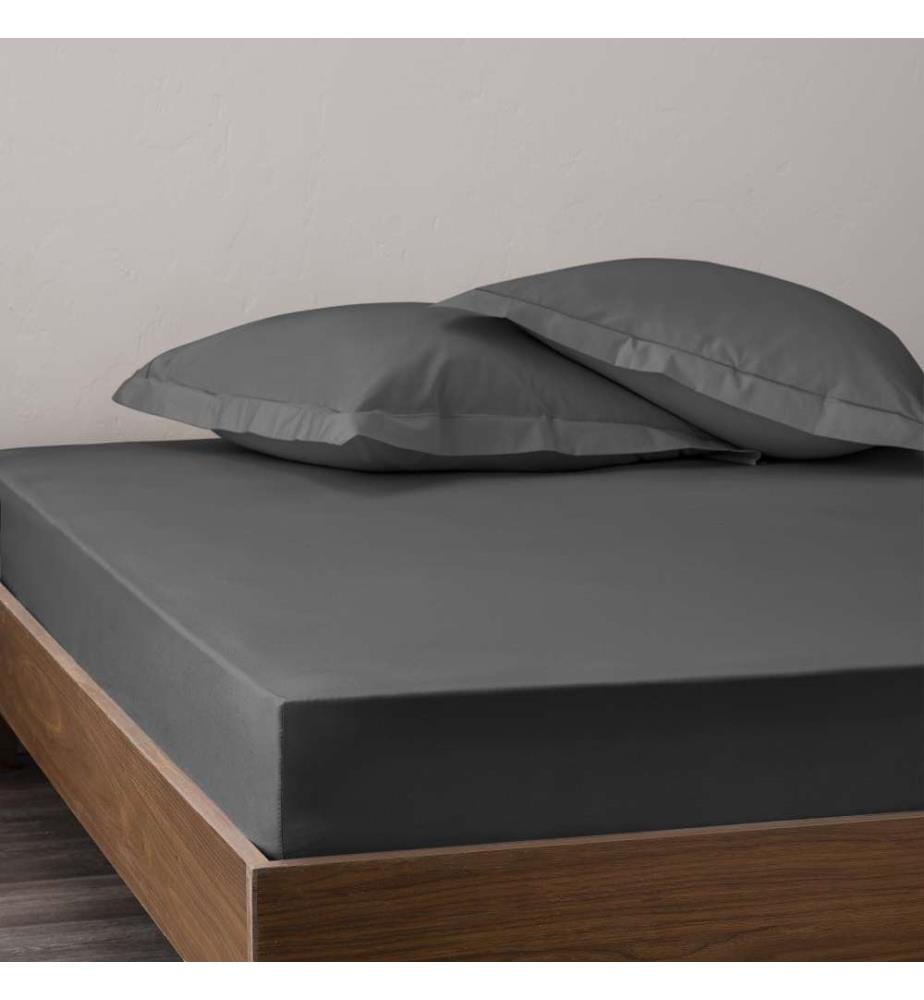 Perkal-Spannbettlaken 140 x 190 cm - Schiefer