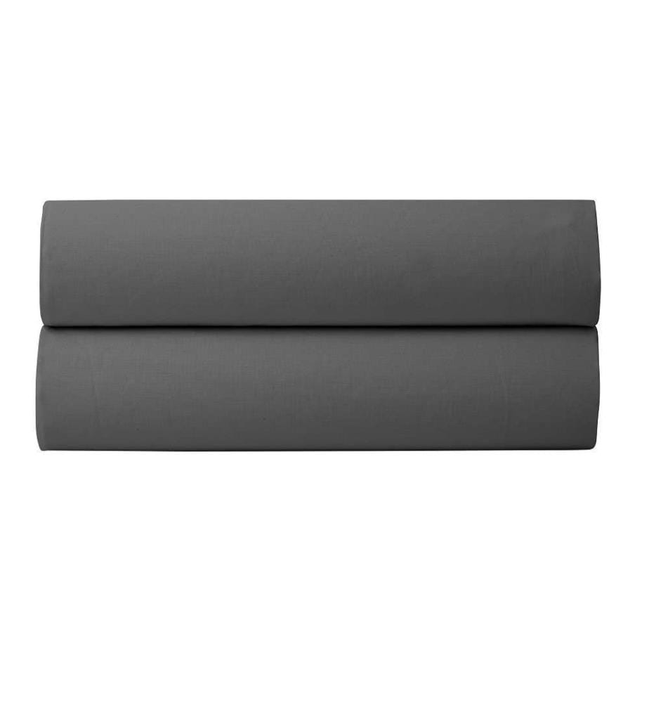Perkal-Spannbettlaken 140 x 190 cm - Schiefer