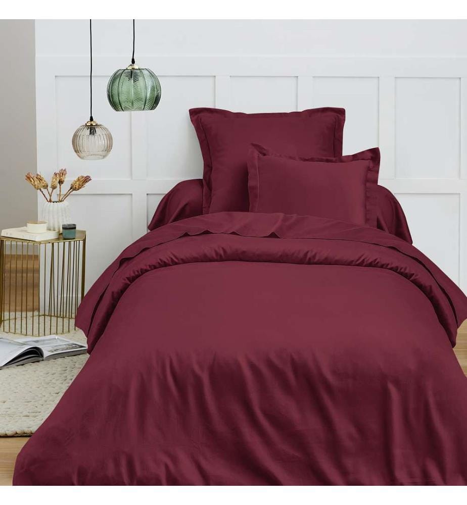 Housse de couette  140 x 200 cm - Grenat