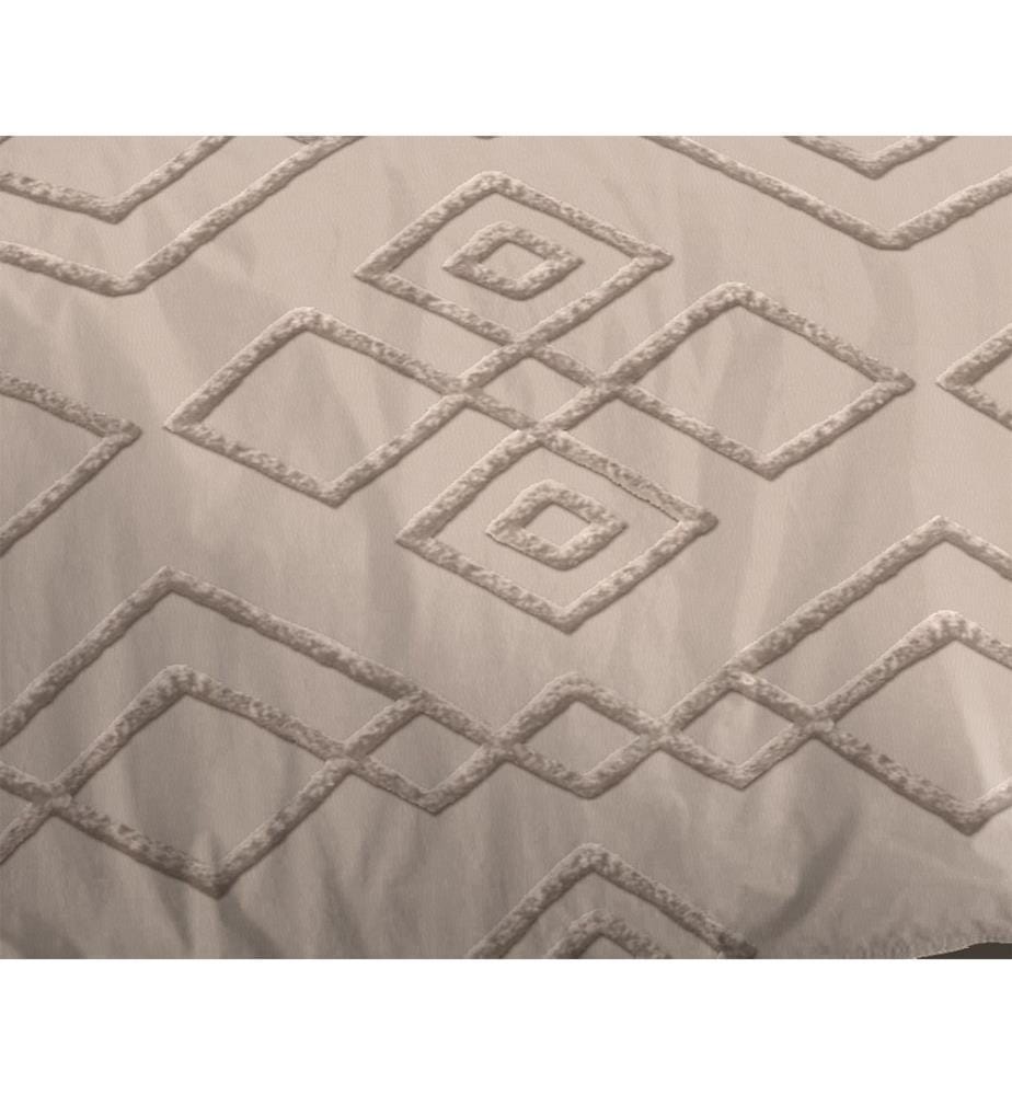 Parure de couette 3P "Louna" 240 x 220 cm Losange Relief
