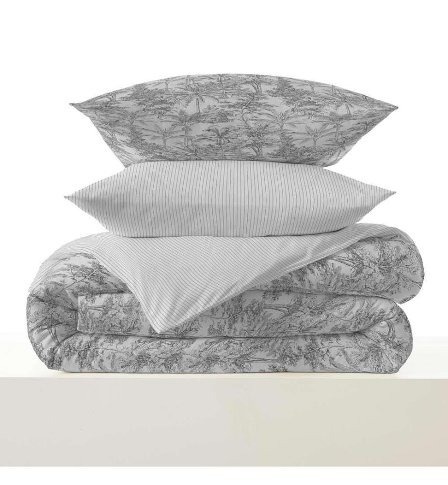 Housse de Couette 140 x 200 cm et Drap Housse 90 x 190 cm - Adama Perle