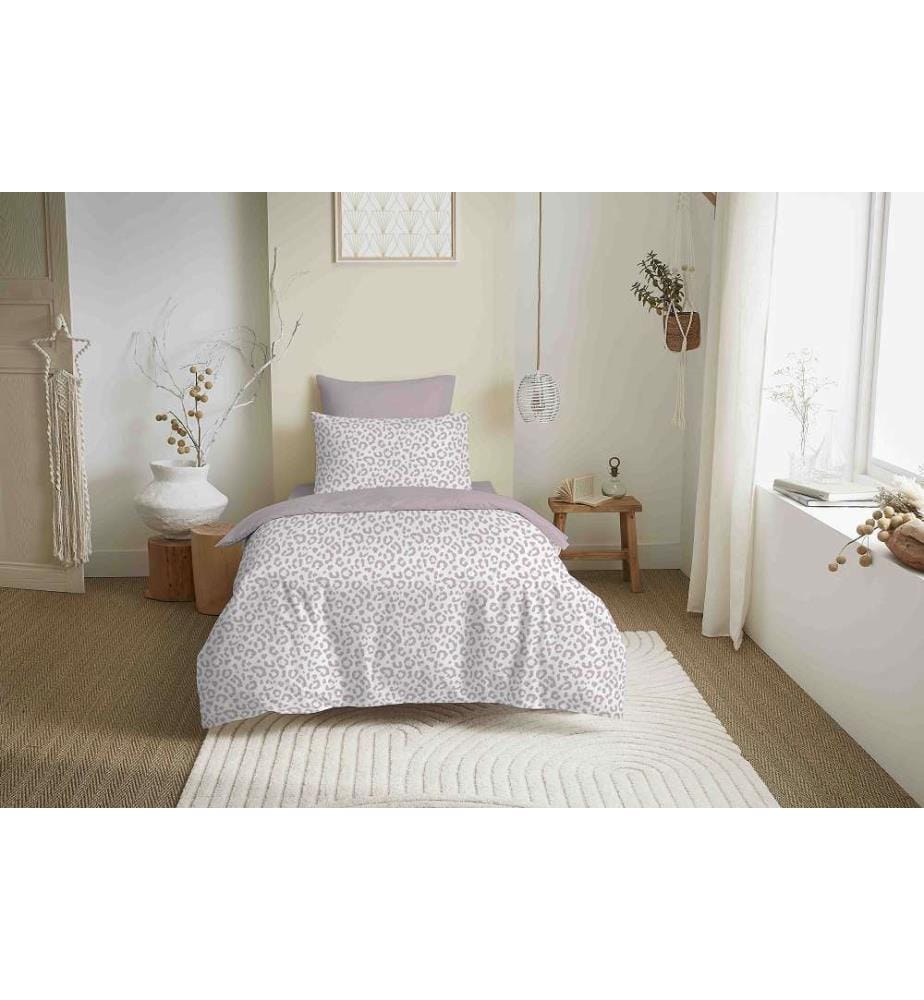 Bettbezug 140 x 200 cm und Spannbettlaken 90 x 190 cm - Diana Blush