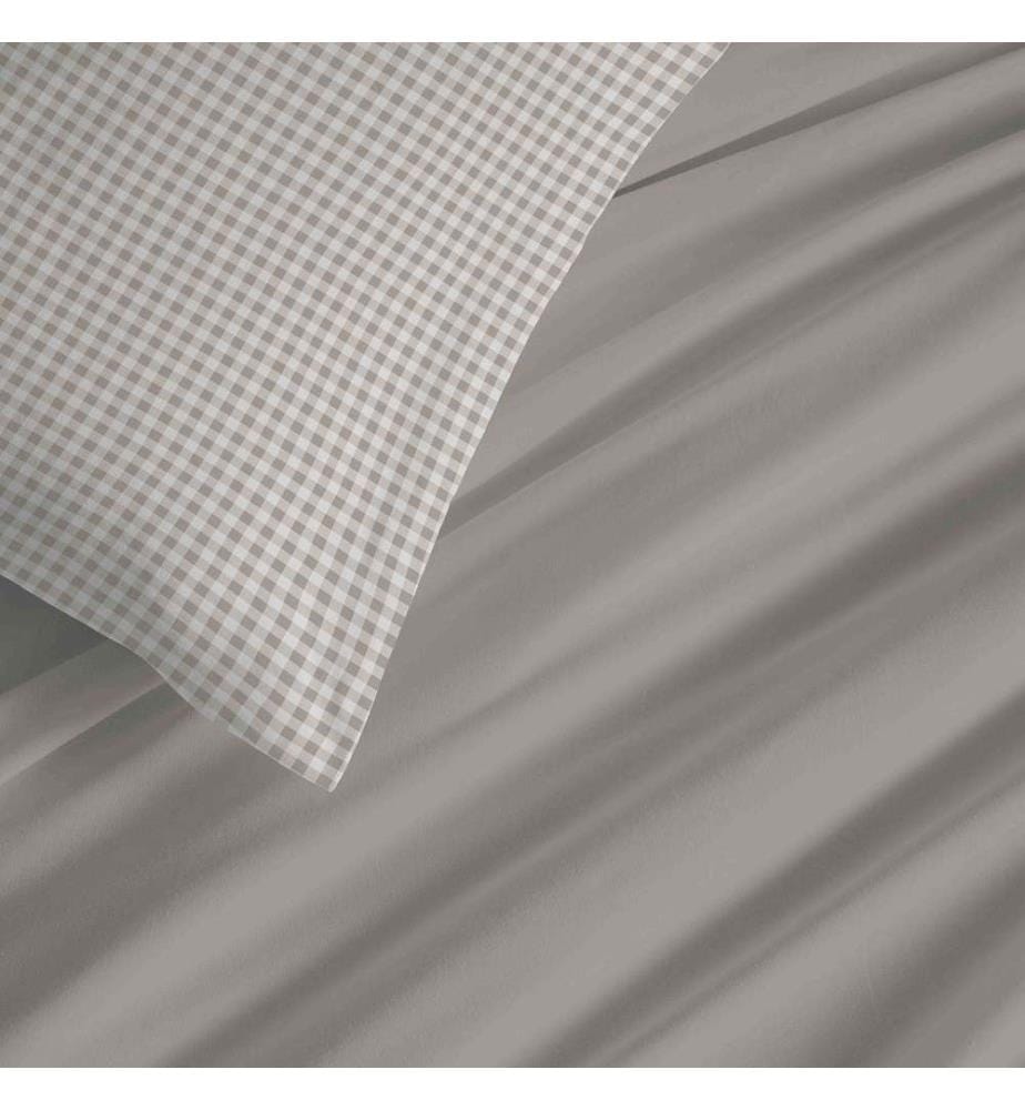 Housse de Couette 140 x 200 cm et Drap Housse 90 x 190 cm - Gabrielle Naturel