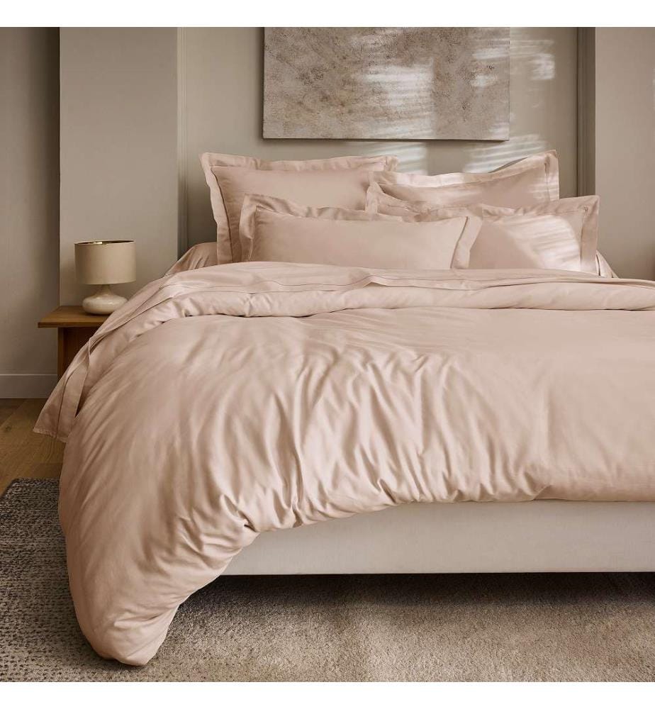 Taie d'Oreiller 65 x 65 Prestige Satin de Coton - Rose Blush