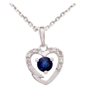 Anhänger Heart Diamanten: 0,02ct/7 und Sapphir: 0,16ct/1