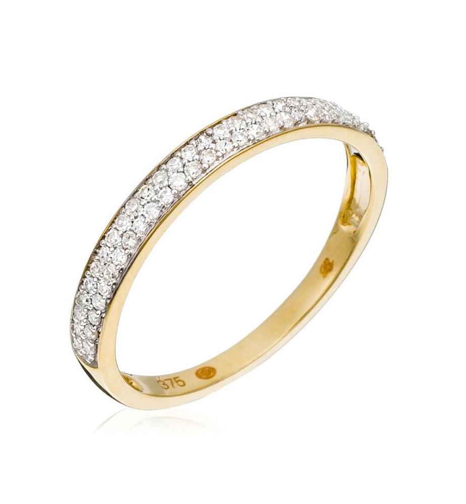 Granitfarbener Alliance Ring - Gelbgold