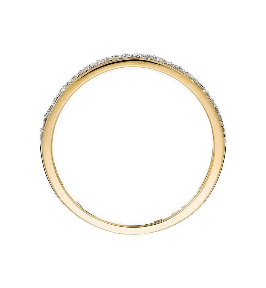 Granitfarbener Alliance Ring - Gelbgold