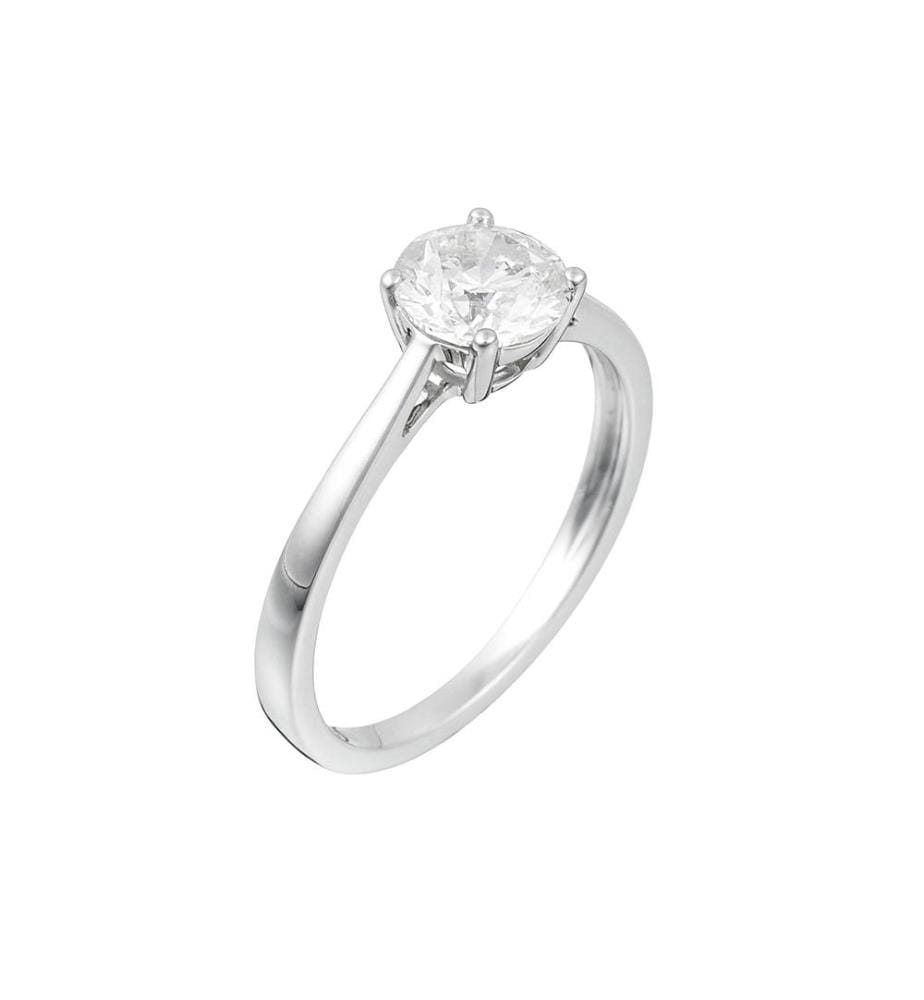 Imperial Solitaire Ring - Weissgold