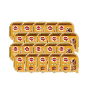 Pâtée pour chien Pedigree Adulte à la dinde et au poulet, 20 x 300 g