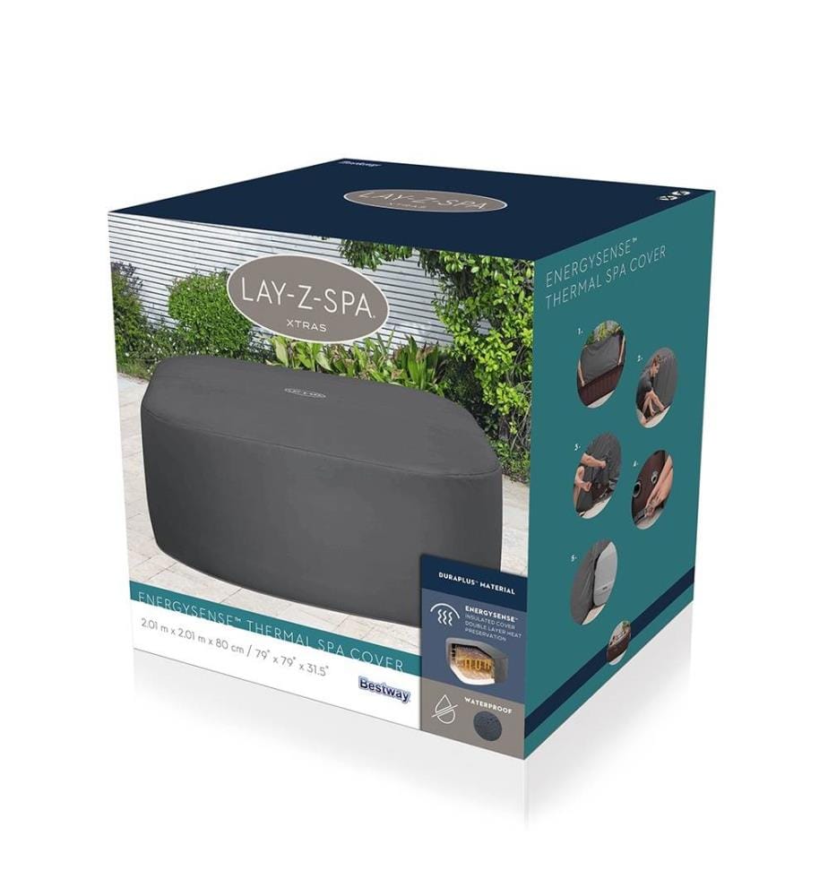Housse de protection complète Thermo EnergySense Lay-Z-Spa 201x201x80 cm - Gris