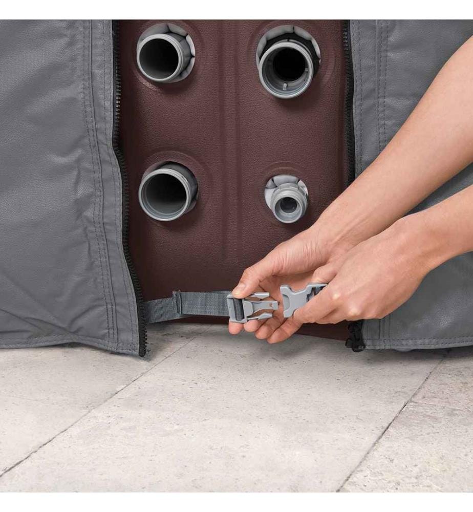 Housse de protection complète Thermo EnergySense Lay-Z-Spa 201x201x80 cm - Gris