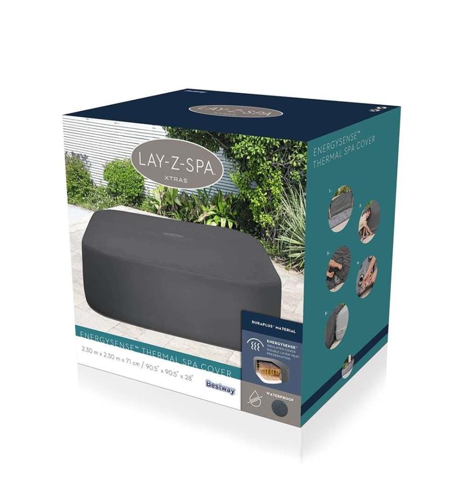 Housse de protection complète Thermo EnergySense Lay-Z-Spa Ø 230x230x71 cm - Gris