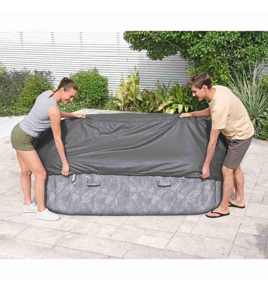 Housse de protection complète Thermo EnergySense Lay-Z-Spa Ø 230x230x71 cm - Gris