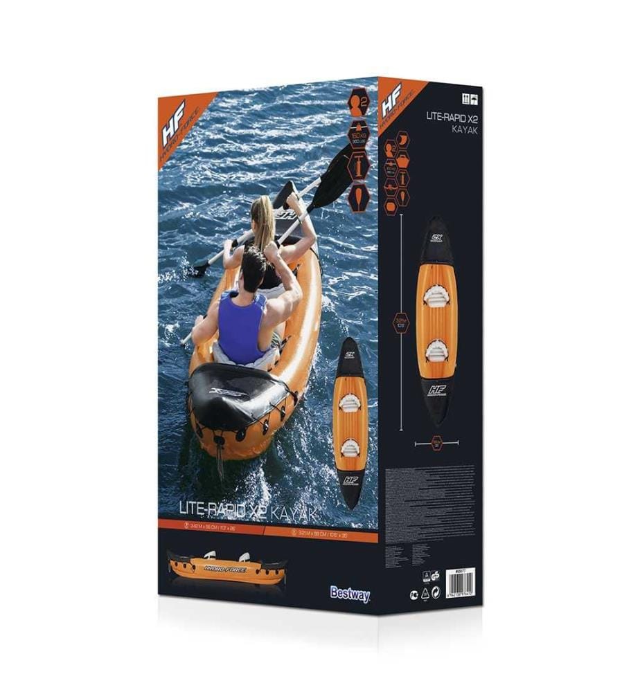 Set Kayak Gonflable Hydro Force Lite-Rapid X2 - 321 x 88 cm