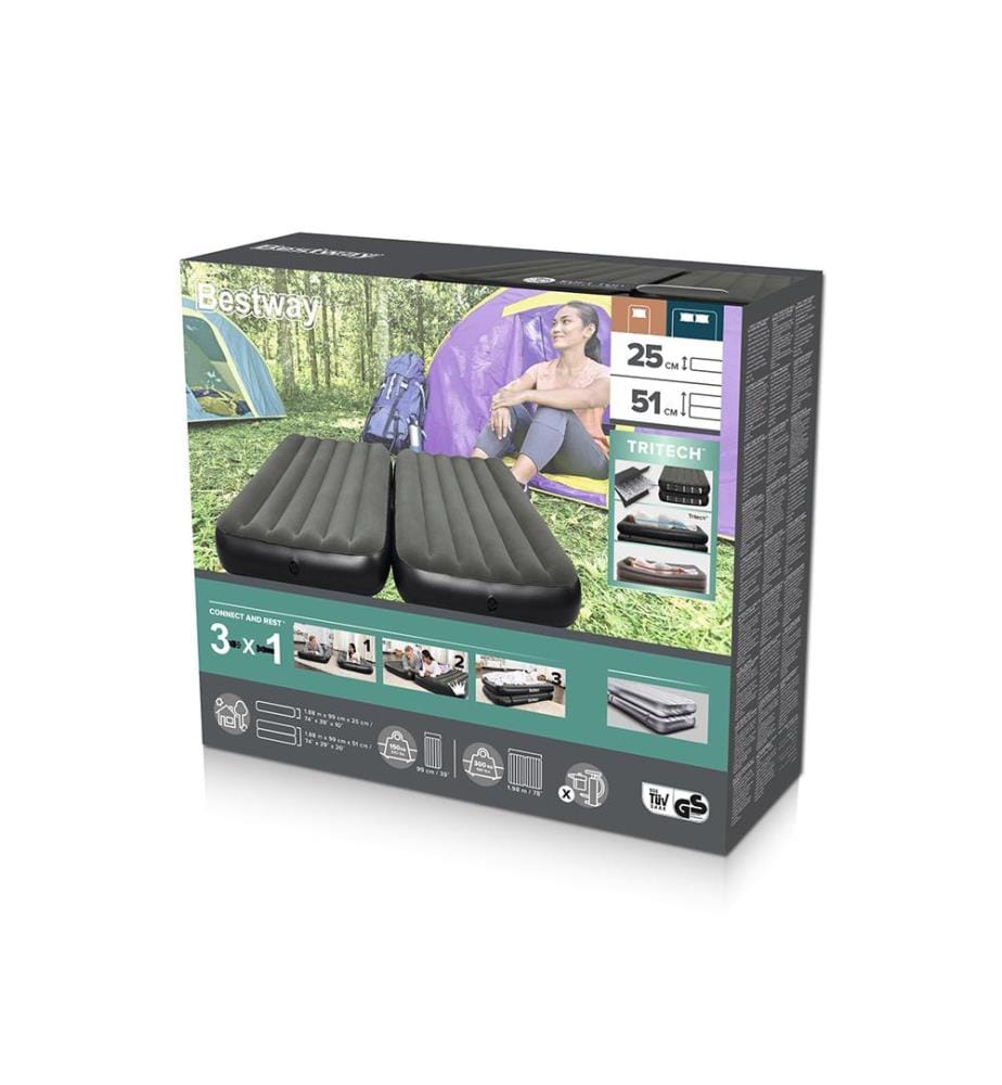 Lit gonflable - Tritec Connect 3-in1 Airbed 188x99x25cm