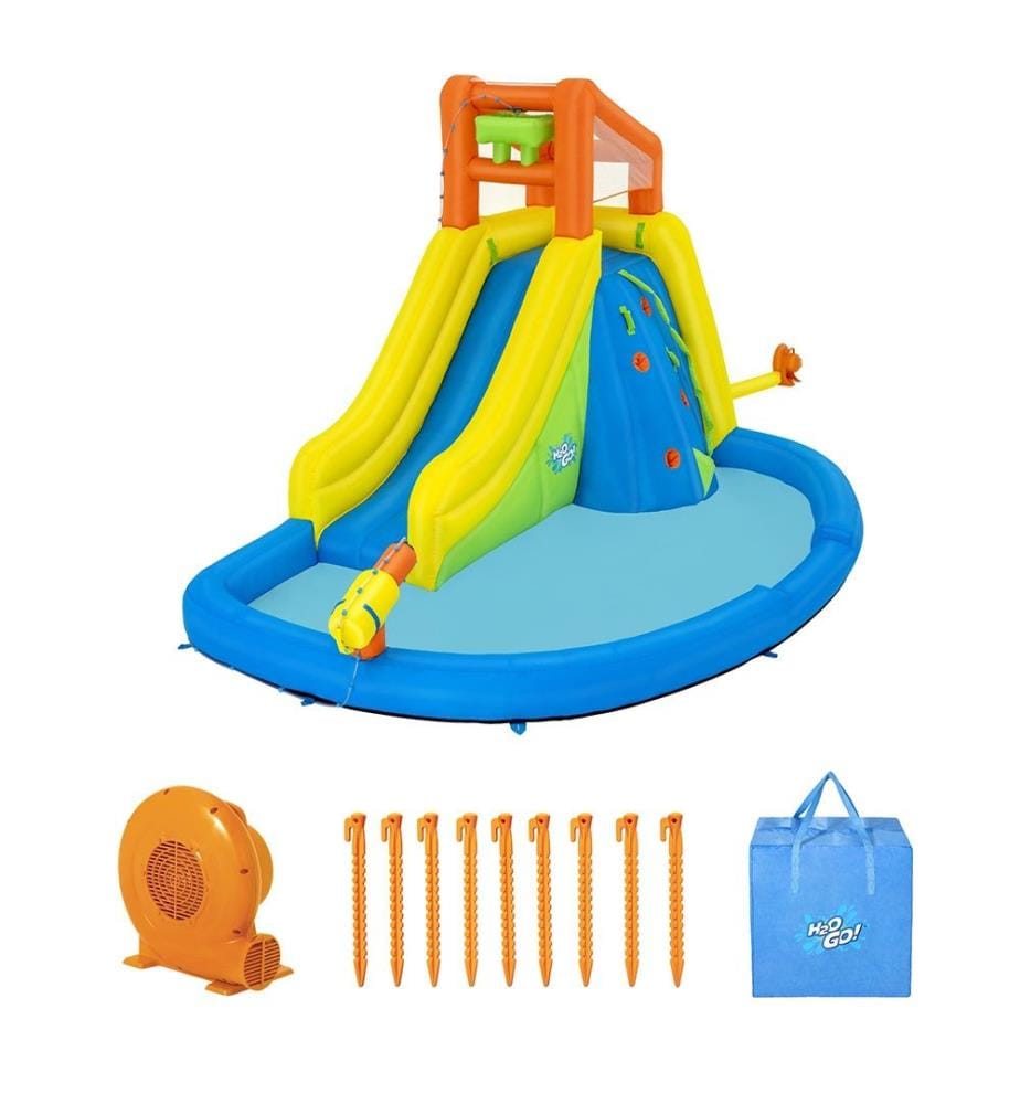 H2OGO! Mega Water Park with Constant Blower Mount Splashblast 435x286x267 cm - Multicolor